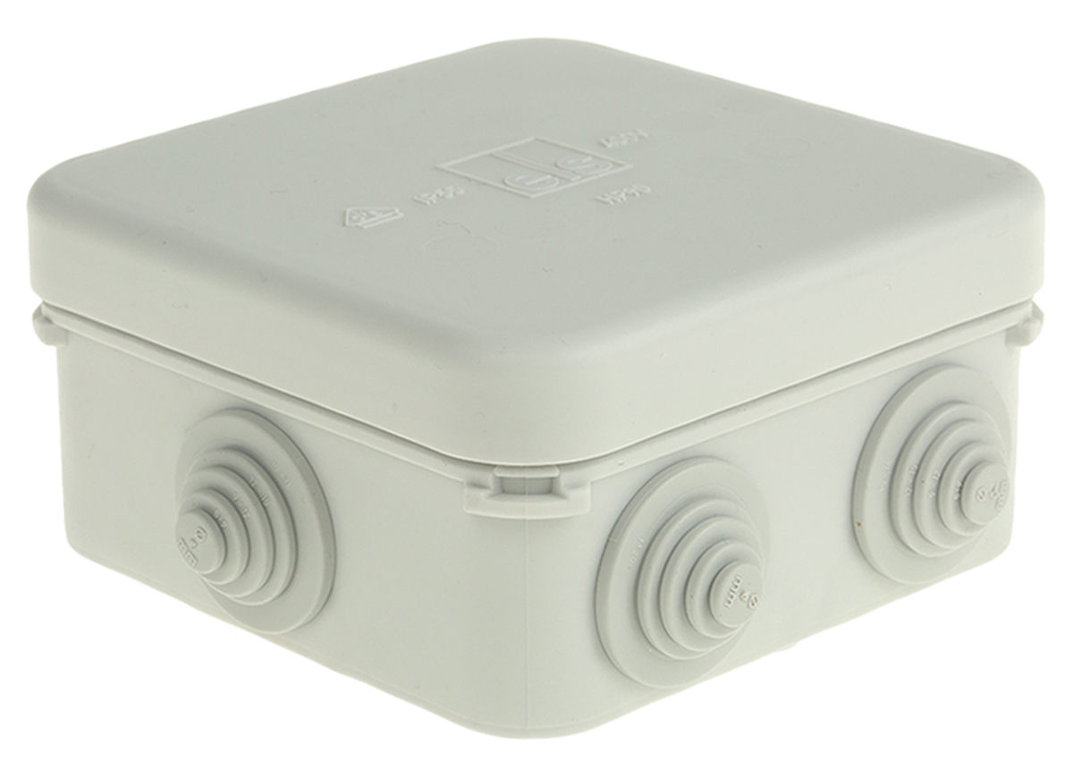 Spelsberg HP Series Grey Polypropylene Junction Box, IP55, 90 x 90 x 45mm