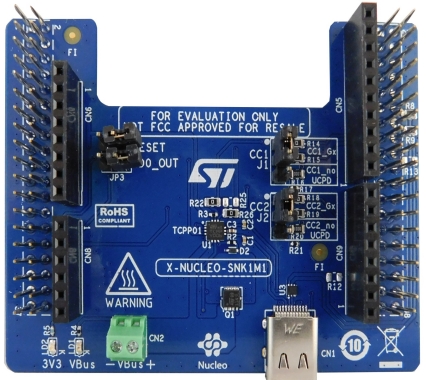 STMicroelectronics USB Type C Power Delivery Sink Expansion Board Based on TCPP01-M12 for STM32 Nucleo USB Power Switch