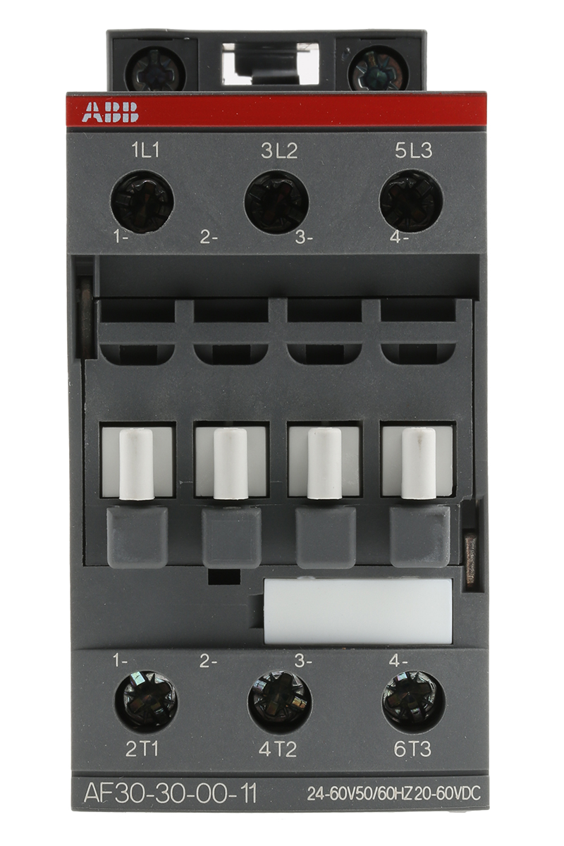 ABB AF30 Contactor, 24 V Coil, 3-Pole, 50 A, 15 kW 24 V, 3 NO, 690V