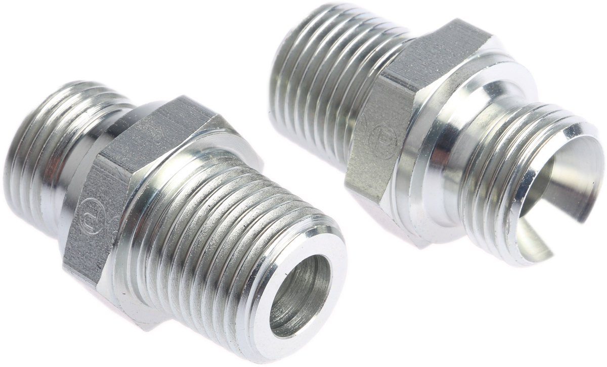 Parker Hydraulic Straight Threaded Adaptor G 1/2 to R 3/8 Male, 8F3MK4S