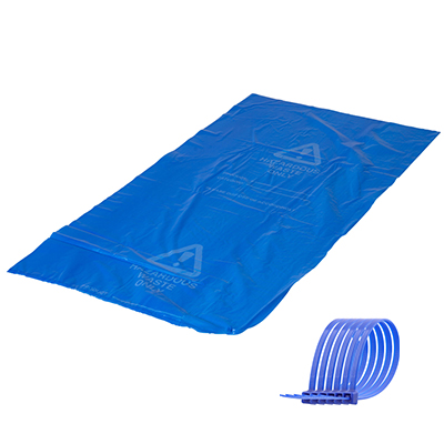 RS PRO Polypropylene Disposal Bag & Tie for Hazardous Waste Disposal
