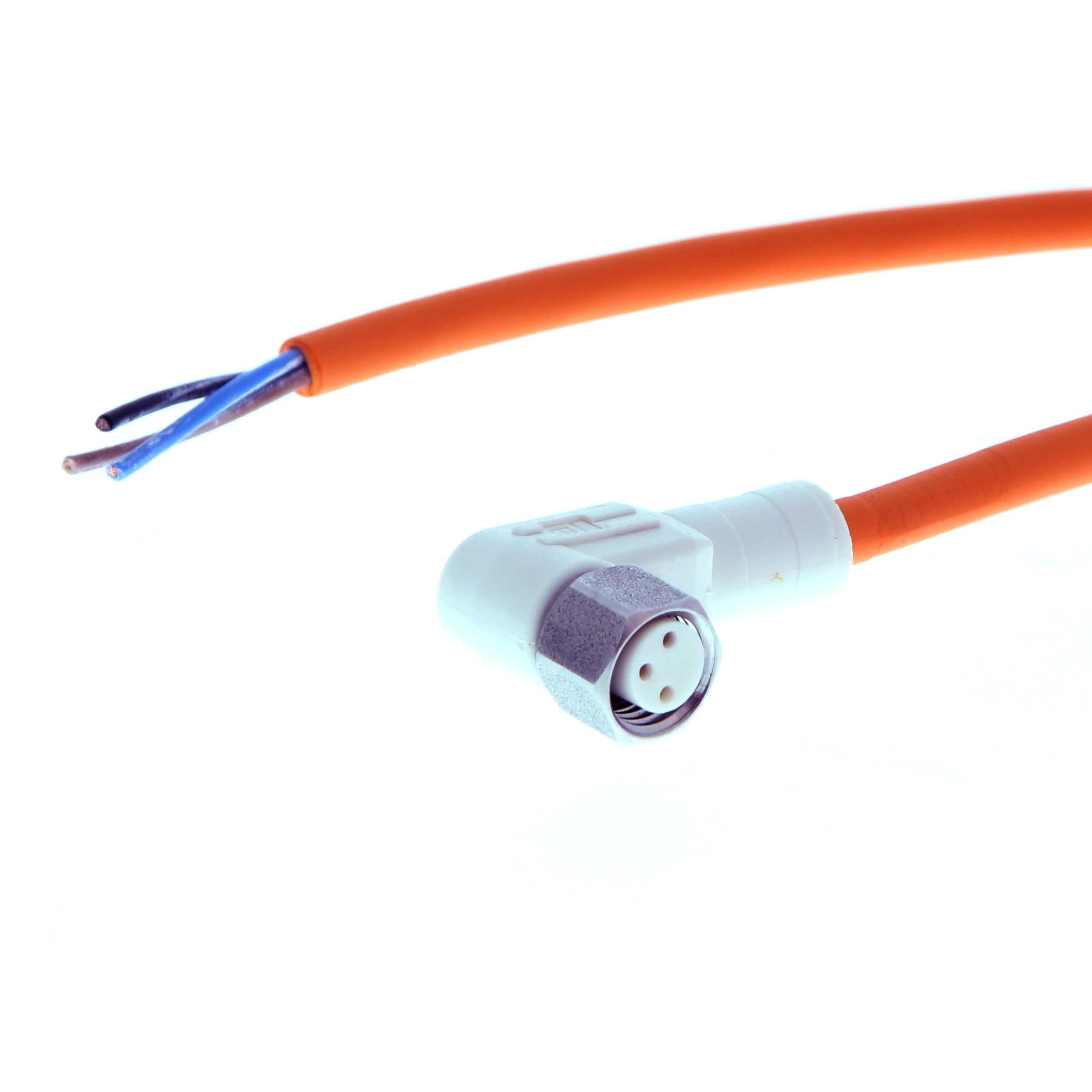 Omron Female 3 way M8 to Open End Sensor Actuator Cable, 5 m