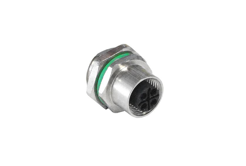 Bulgin Circular Connector, 4 Contacts, Cable, Panel, M12 Connector, Socket, Female, IP67, Buccaneer M12 Series