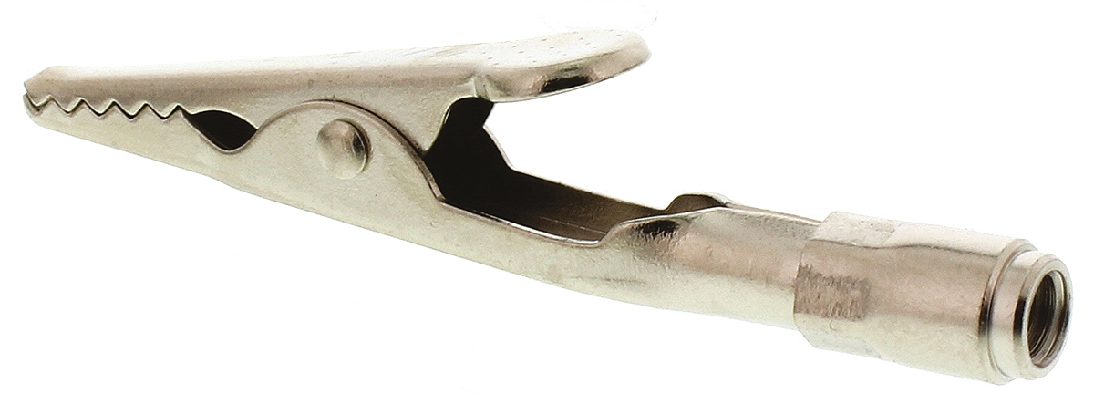 Mueller Electric Crocodile Clip, Nickel-Plated Steel Contact, 10A