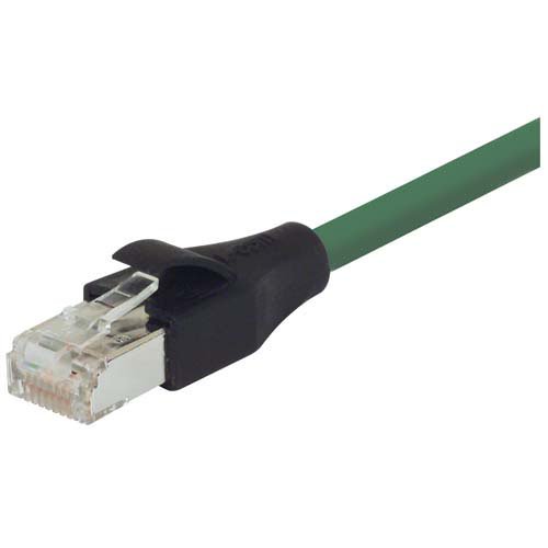 L-ComTRD, 5ft Cat6, Green RJ45 to Male RJ45 Male, Copper Braid Shielded, Terminated PVC Sheath