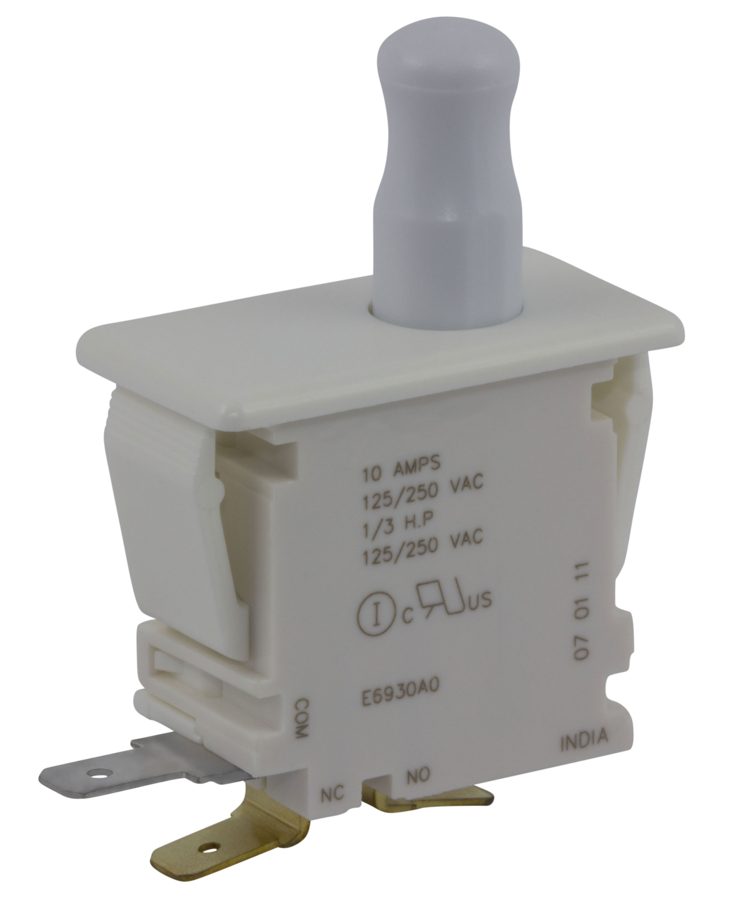 ZF Door Micro Switch, Button, SPDT 10 A @ 250 V ac, -40 → +85°C