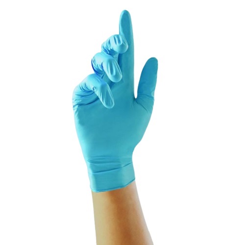 Unigloves Blue Powder-Free Nitrile Disposable Gloves, Size S, 100 per Pack