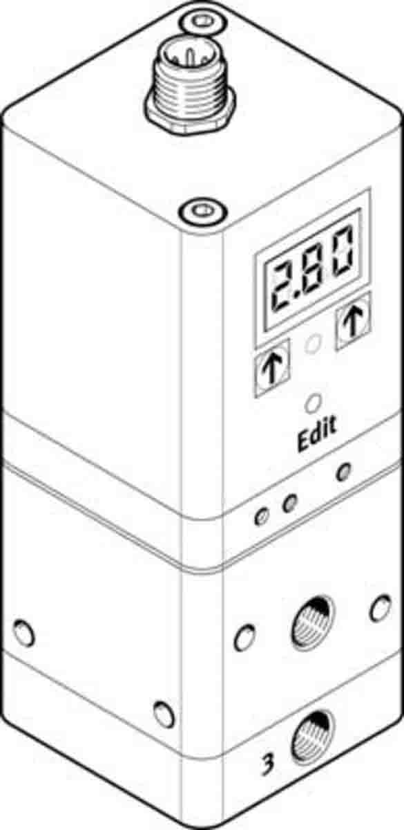 Festo G 1/8 Pneumatic Regulator - 0.1bar to 10bar, 11bar max. input, 557778