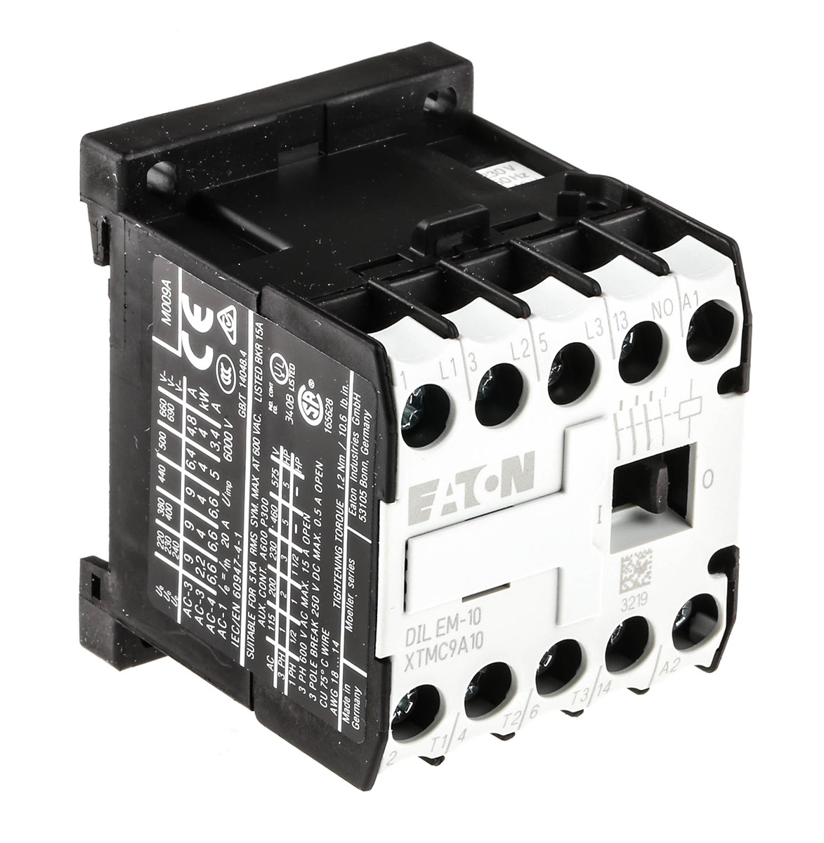 Eaton xStart DILEM Contactor, 230 V ac Coil, 3-Pole, 9 A, 4 kW, 3NO, 400 V ac