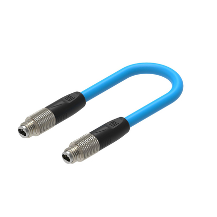 Lumberg AutomationRSMGVS8MRSMGVS8M998, 30m, Blue M8 to Male M8 Male, Tinned Copper Shielded, Terminated Polyurethane
