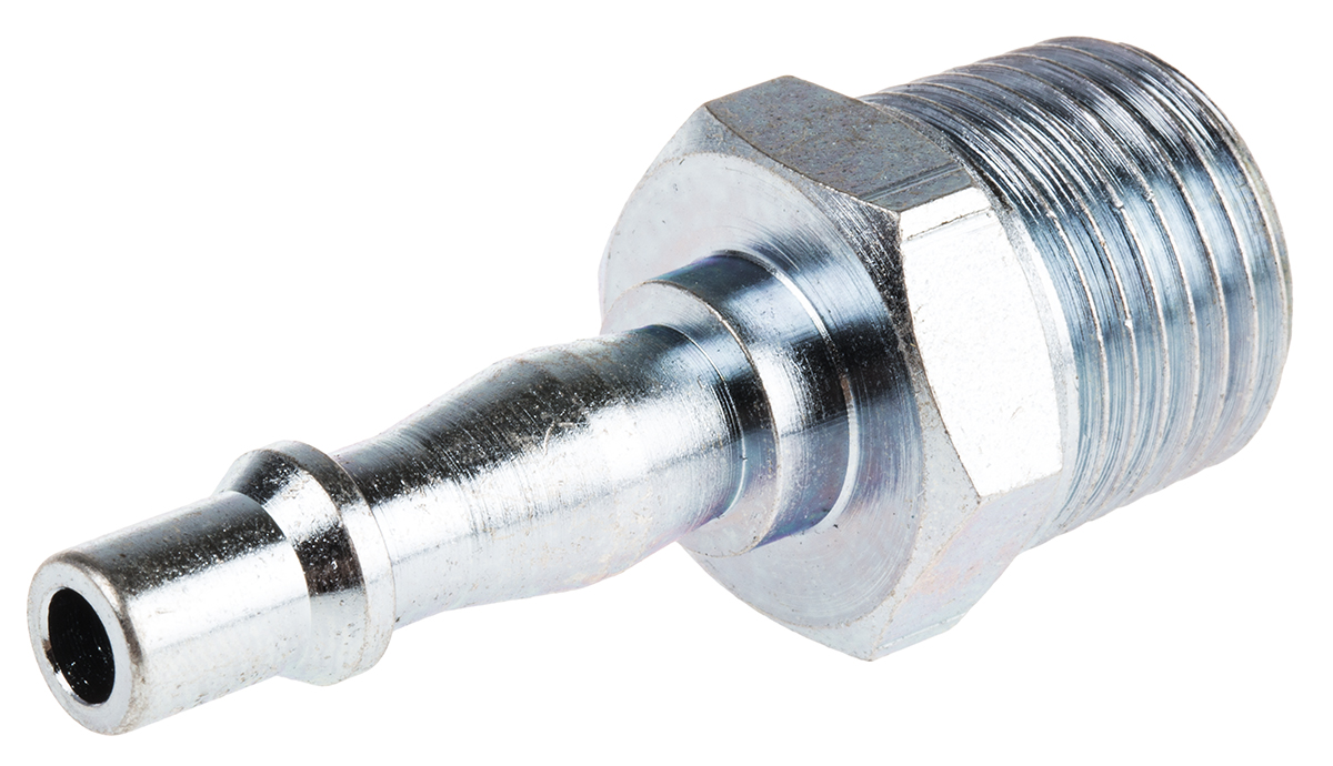 PCL Steel Male Pneumatic Quick Connect Coupling, R 1/2 Male Threaded