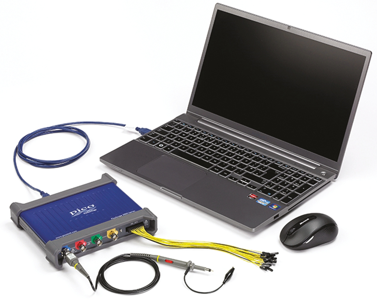 Pico Technology 3406D MSO PicoScope 3000 Series, 200MHz PC Based Oscilloscope, 4 Analogue Channels, 16 Digital Channels