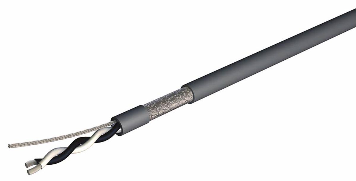 RS PRO Data Cable, 2 Cores, 0.34 mm², Screened, 22 AWG, 100m, Screened Shield