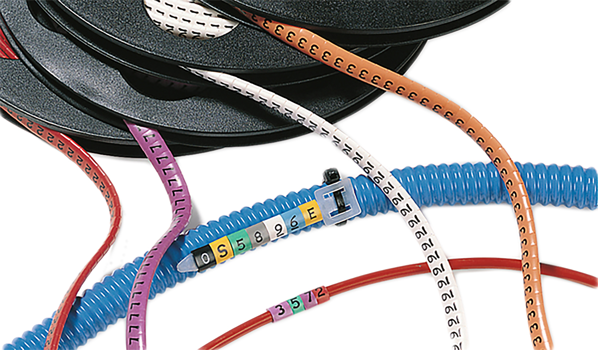 HellermannTyton Ovalgrip Slide On Cable Markers, White on Green, Pre-printed "5", 1.8 → 6.3mm Cable, 901-10648