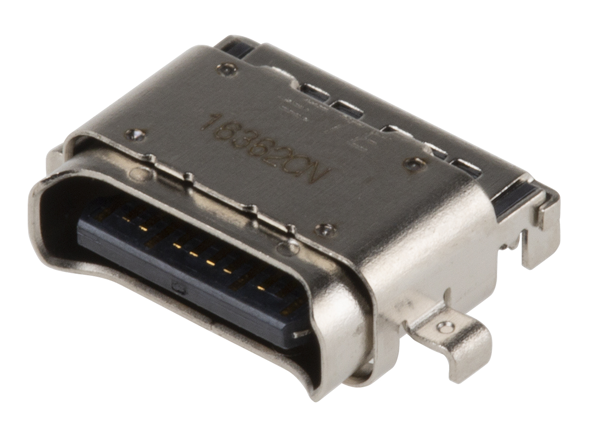 TE Connectivity Straight, SMT, Socket- Single Port Type C 3.1 IPX4 USB Connector