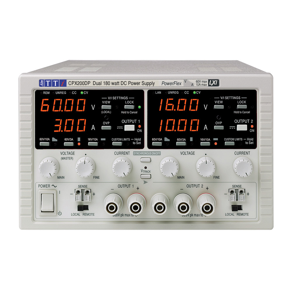 Aim-TTi CPX Series Digital Bench Power Supply, 0 → 60V, 0 → 10A, 2-Output, 360W - UKAS Calibrated