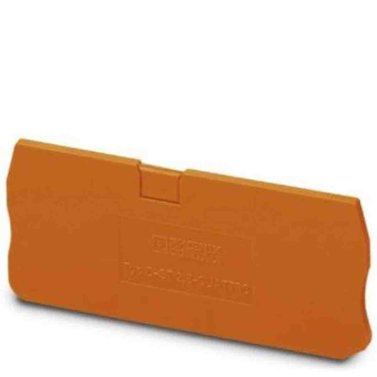 Phoenix Contact D-ST 2,5-QUATTRO Series End Cover for Use with DIN Rail Terminal Blocks