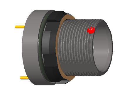 Amphenol NEXUS Technologies Industrial Circular Connector, 9 Contacts, Panel, Socket, Female, IP68, IP69K, GC0WAM Series
