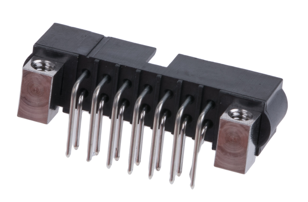 HARWIN Datamate J-Tek Series Right Angle Through Hole PCB Header, 14 Contact(s), 2 mm Pitch, 2 Row, Shrouded