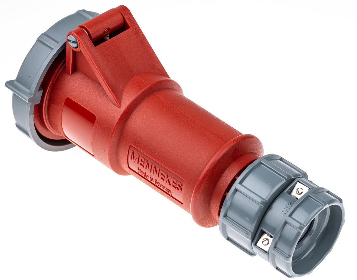 MENNEKES, PowerTOP IP67 Red Cable Mount 4P Industrial Power Socket, Rated At 16A, 400 V