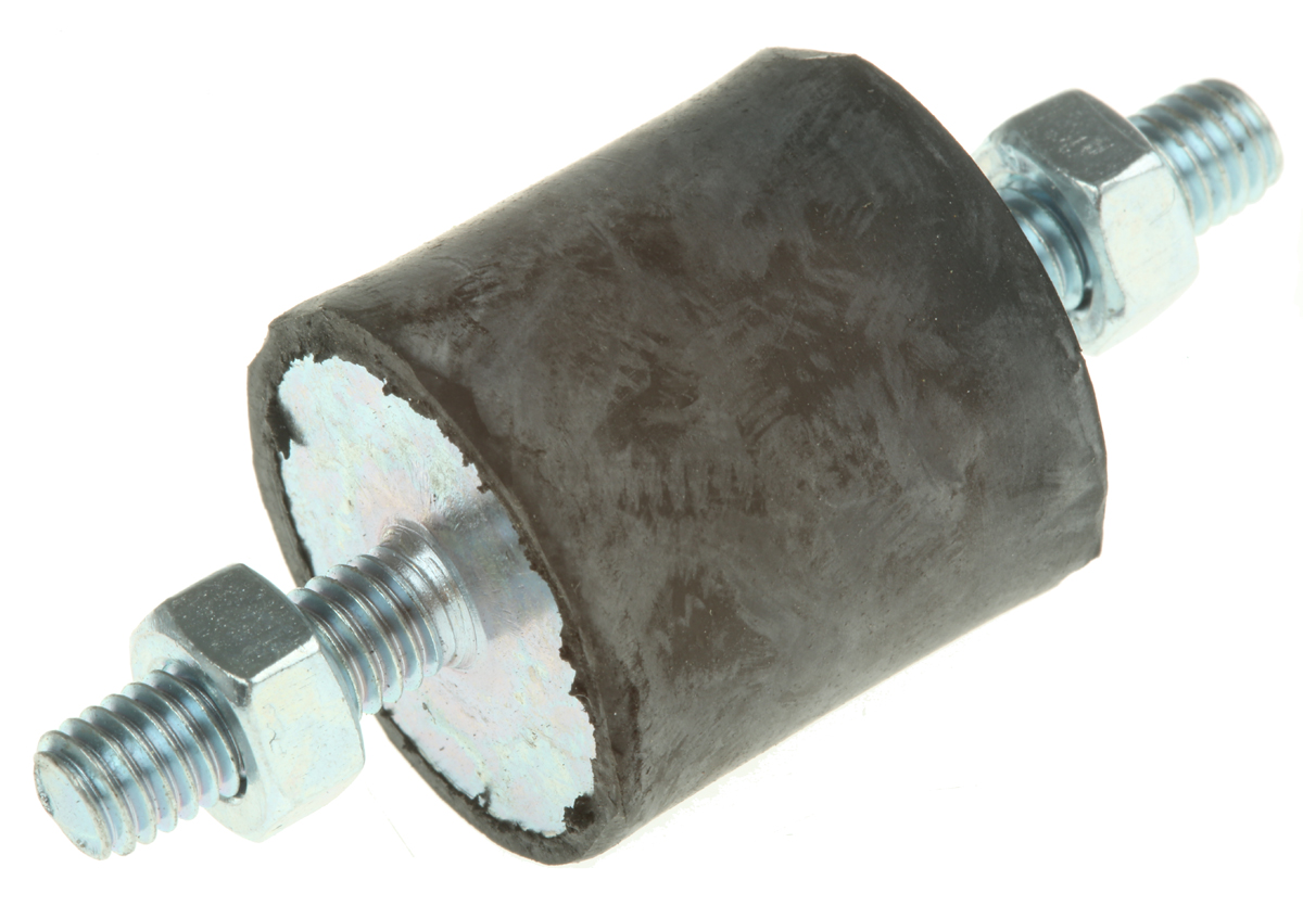 FIBET M6 Anti Vibration Mount, Male to Male Bobbin with 29.5kg Compression Load