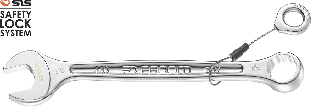 Facom 440 Series Combination Spanner, 1 1/4in, Imperial, Height Safe, Double Ended, 355 mm Overall