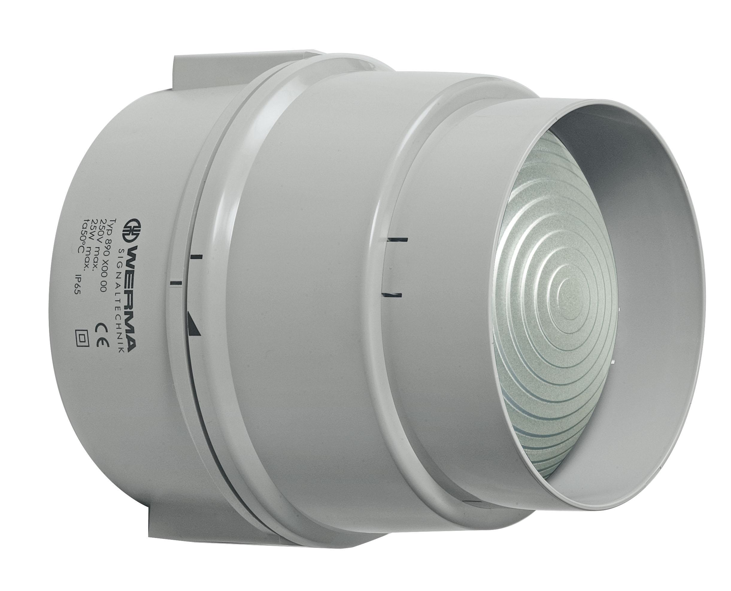 Werma 890 Series Clear Continuous lighting Beacon, 12 → 230 V, Base Mount/ Wall Mount, Filament Bulb