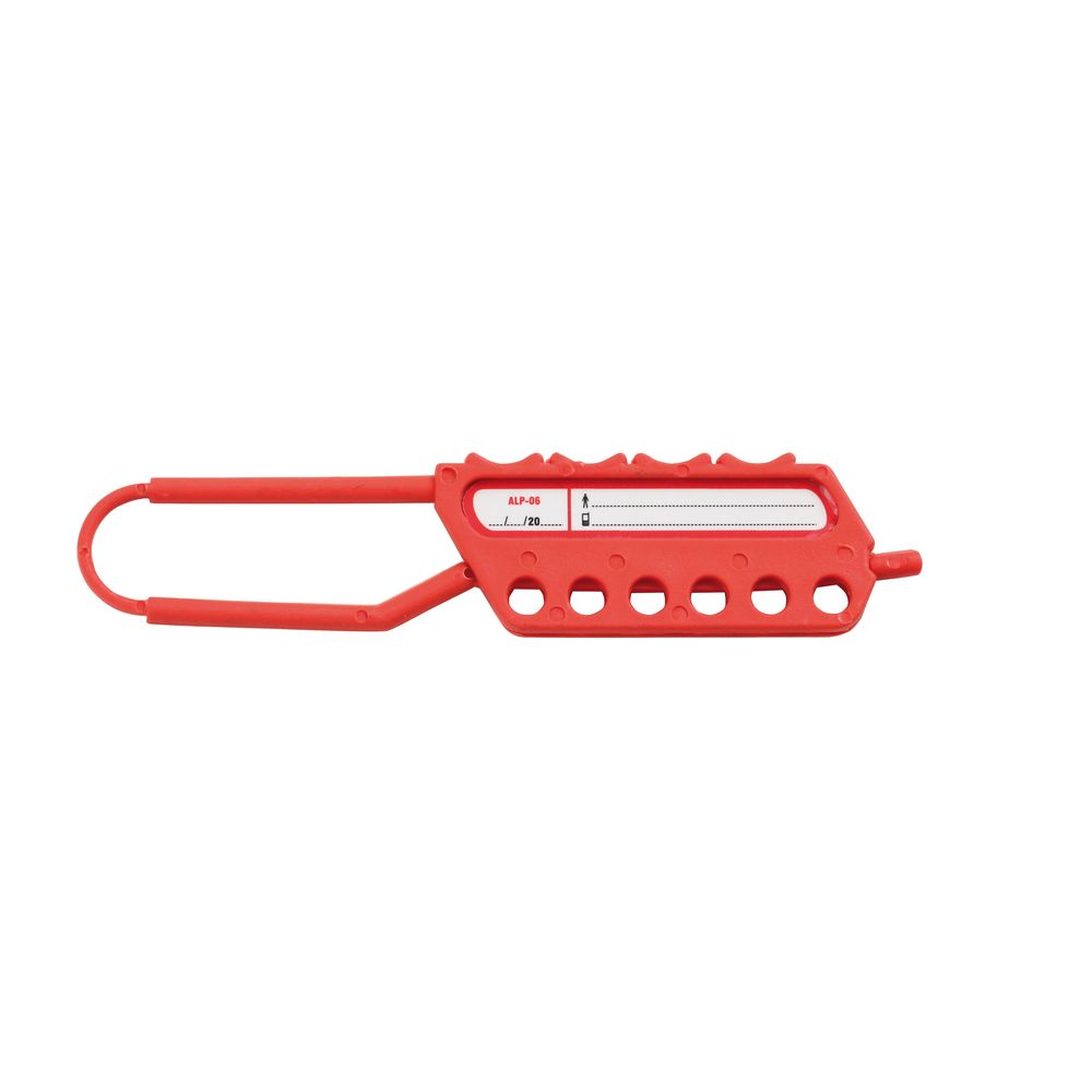 Catu Red 6-Lock Plastic Lockout Hasp, 6mm Shackle, 9mm Attachment