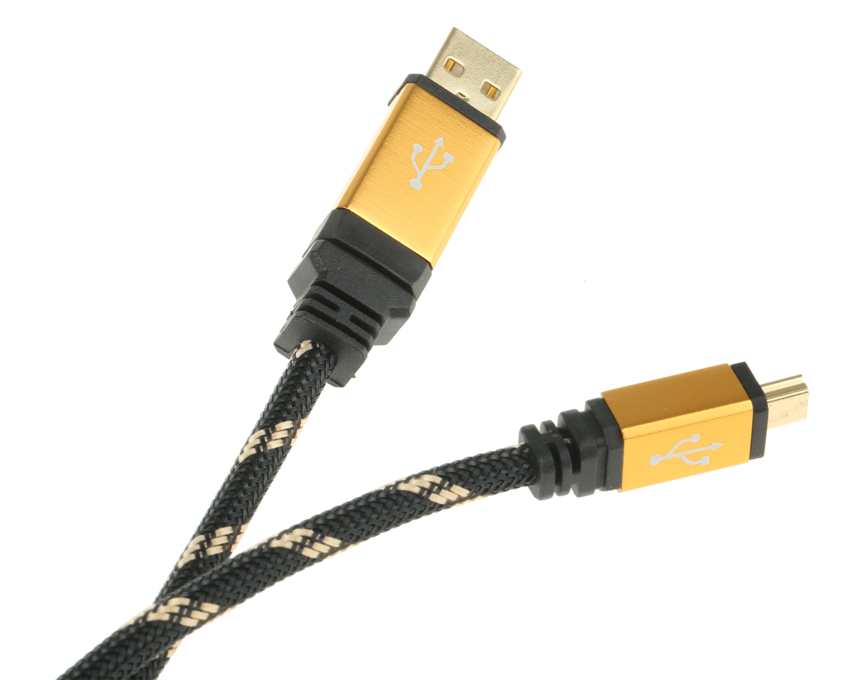 Roline USB 2.0, Male USB A to Male Mini USB B, 1.8m