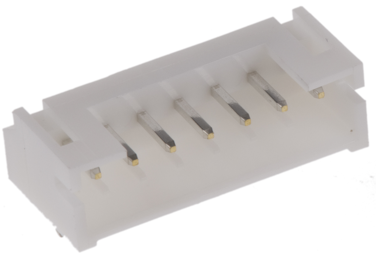 JST PH Series Right Angle Through Hole PCB Header, 7 Contact(s), 2 mm Pitch, 1 Row, Shrouded