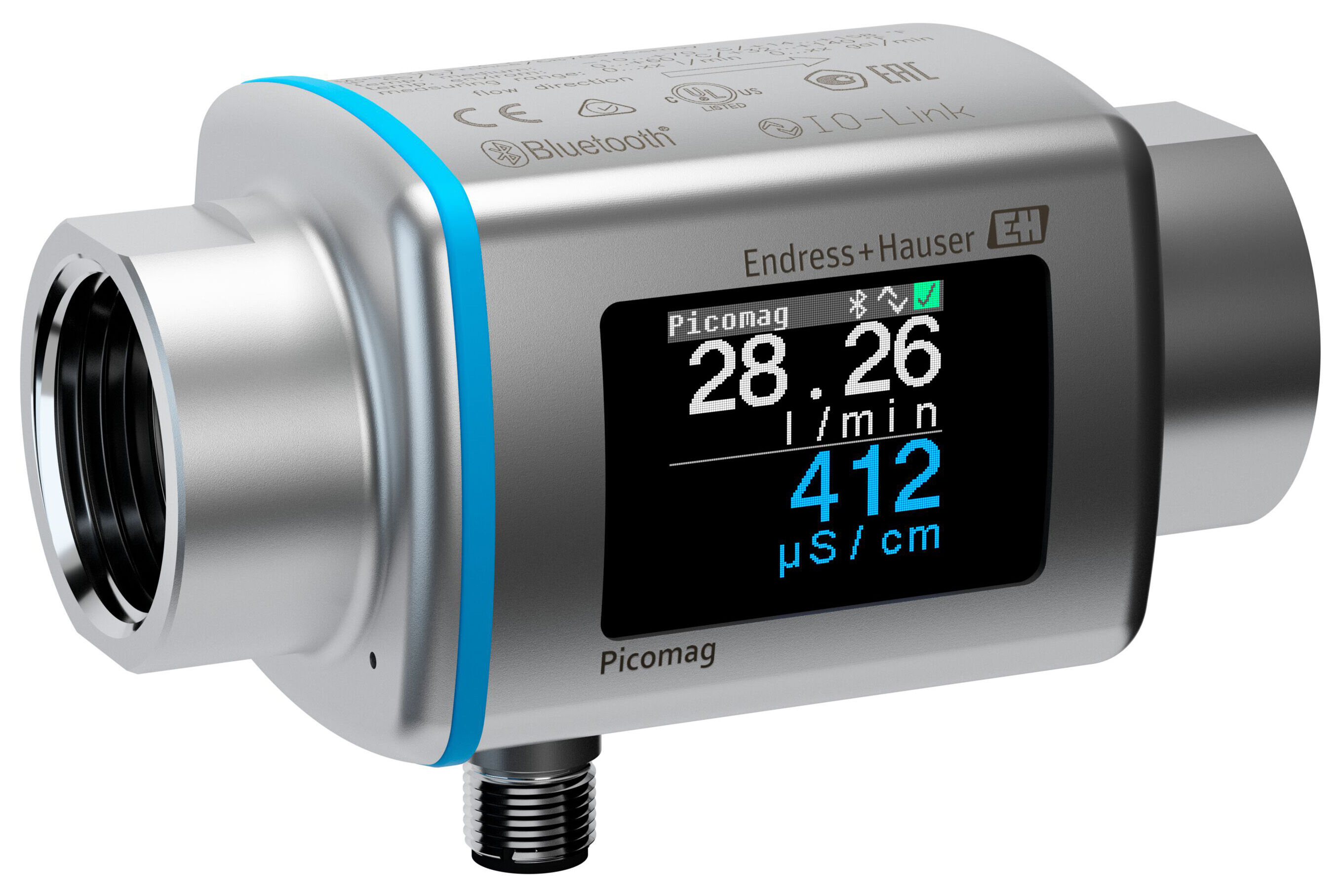 Endress+Hauser FKM Series Conductive Liquids Flow Meter for Liquid, 0.1 l/min Min, 75 L/min Max
