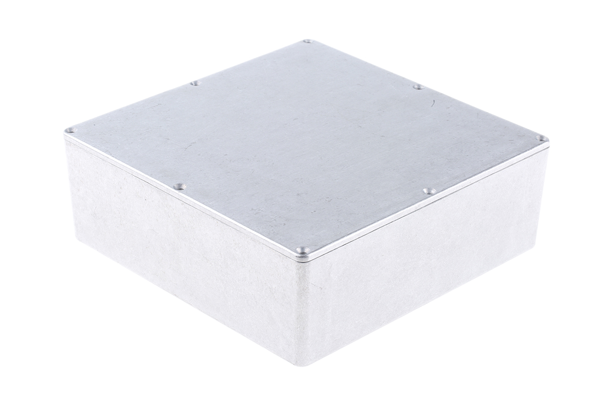 Hammond 1590 Series Natural Die Cast Aluminium Enclosure, IP65, Natural Lid, 188 x 188 x 67mm
