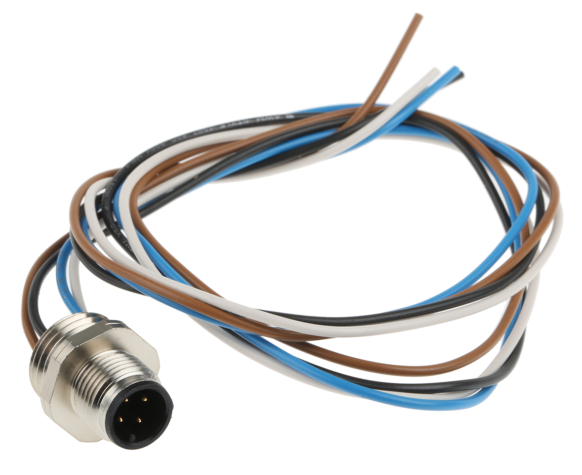 Lumberg Automation Male M12 to Free End Sensor Actuator Cable, 200 mm