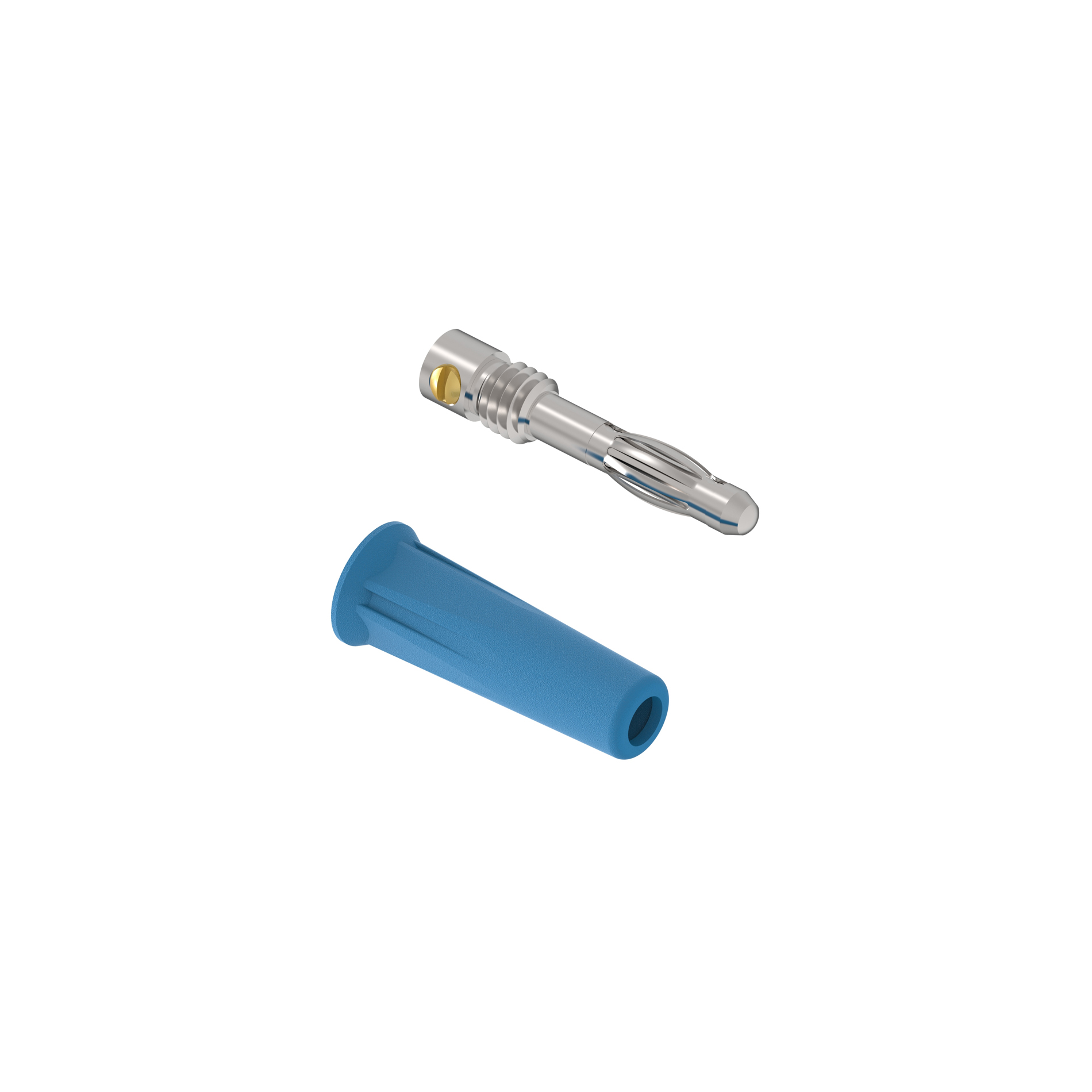 Electro PJP Blue Male Banana Plug, 4 mm Connector, Screw Termination, 36A, 30/60V ac/dc, Nickel Plating