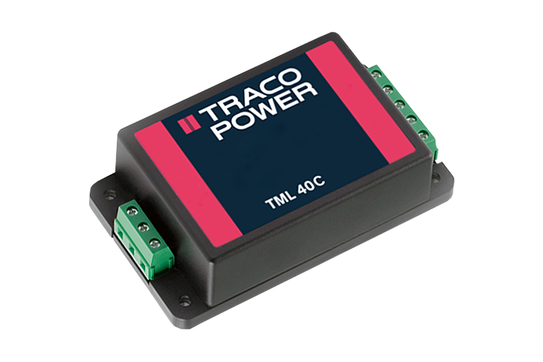 TRACOPOWER Switching Power Supply, TML 40212C, ±12V dc, 1.67A, 40W, Dual Output, 100 → 375 V dc, 90 → 264