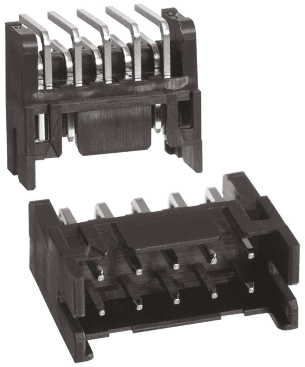Hirose DF11 Series Right Angle Through Hole PCB Header, 10 Contact(s), 2 mm Pitch, 2 Row, Shrouded