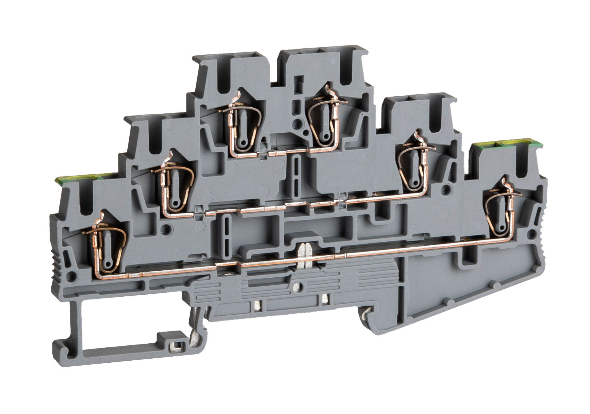 Phoenix Contact 3036097 ST 2.5-PE/L/L Series Grey, 0.08 → 4mm², Triple-Level, Spring Clamp Termination