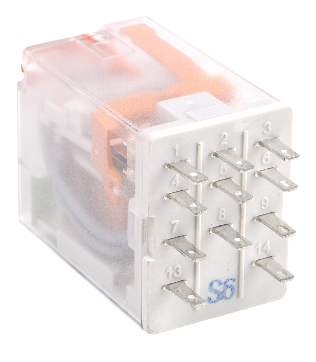 Relpol Plug In Power Relay, 24V ac Coil, 10A Switching Current, 3PDT