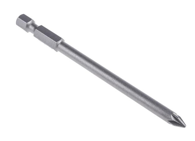 RS PRO Pozidriv Driver Bit, PZ1 Tip, 1/4 in Drive, 90mm Overall
