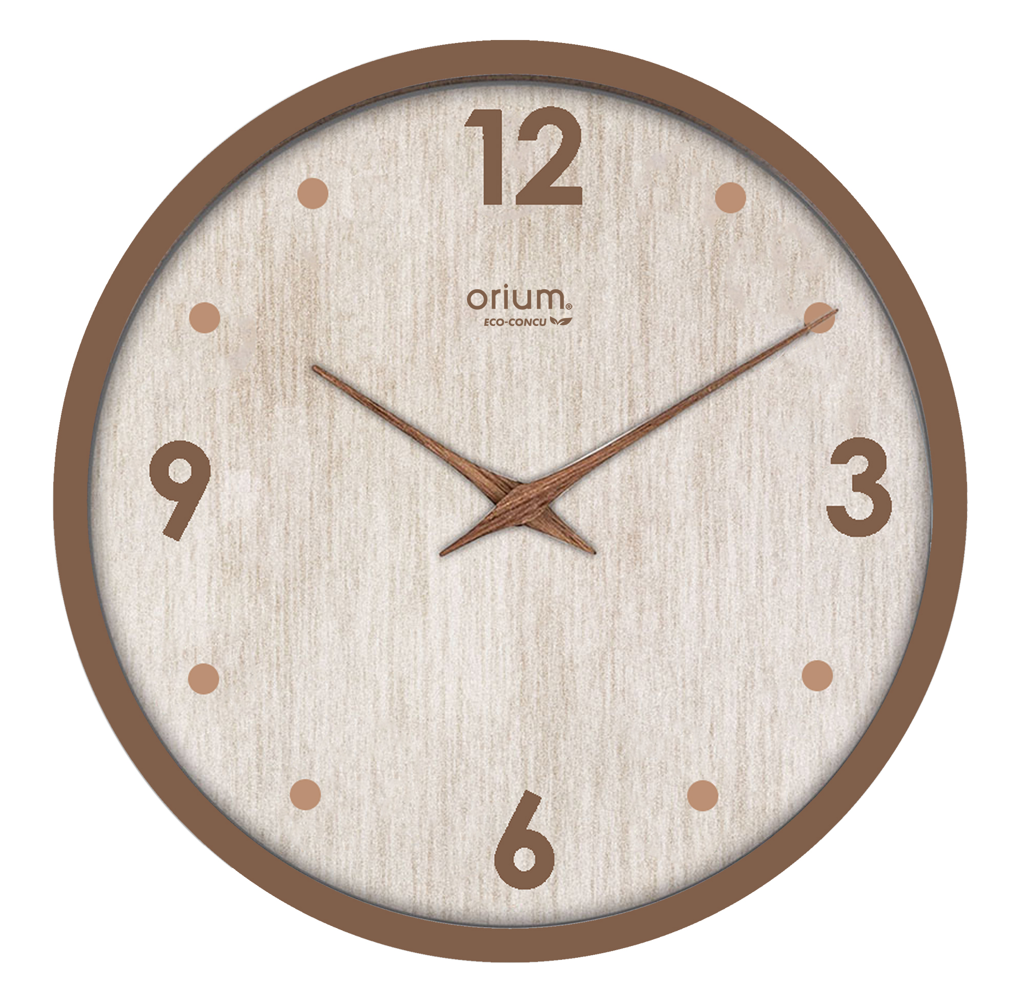 Orium Cappucino Analog Wall Clock, 30cm Diameter