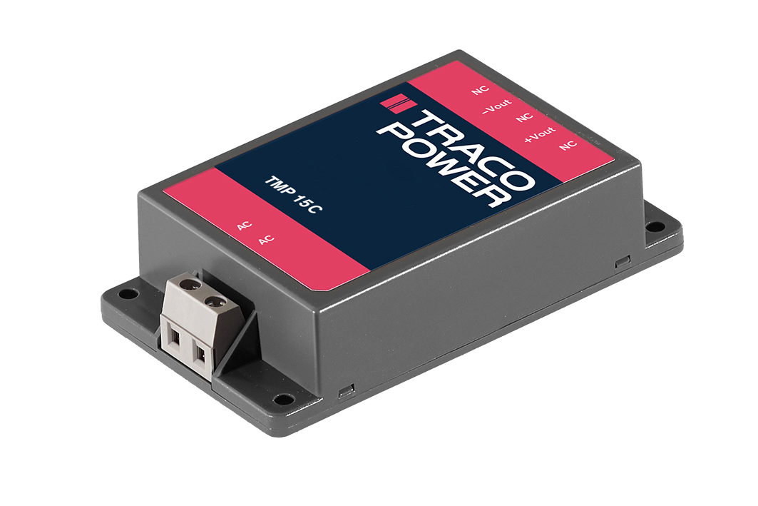 TRACOPOWER Switching Power Supply, TMP 15215C, ±15V dc, 500mA, 15W, Dual Output, 120 → 370 V dc, 85 → 264