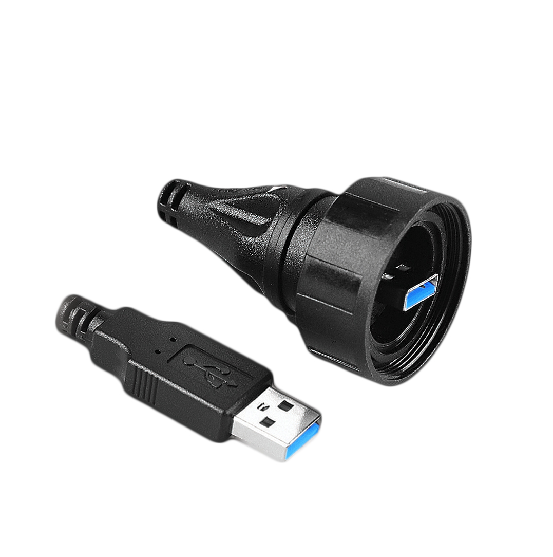 Bulgin USB 3.0, Male USB A to Male USB A, 1m