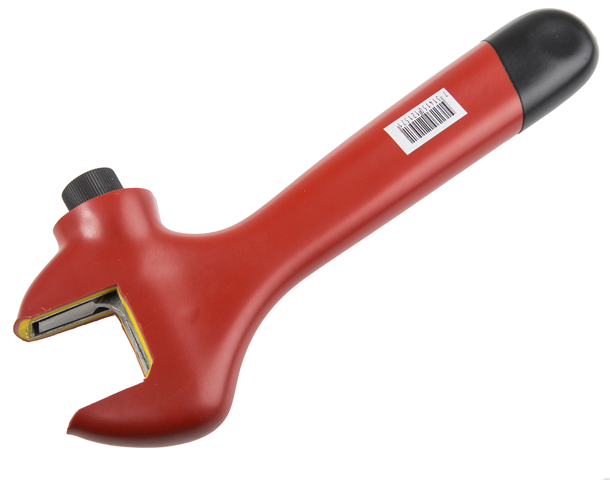 Bahco Adjustable Spanner, 255 mm Overall, 34mm Jaw Capacity, Insulated Handle, VDE/1000V