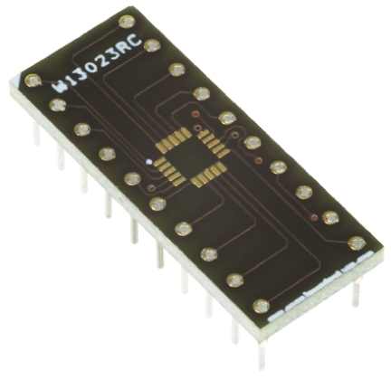 Winslow Straight Through Hole Mount 0.4 mm, 2.54 mm Pitch IC Socket Adapter, 28 Pin Female QFN to 28 Pin Male DIP