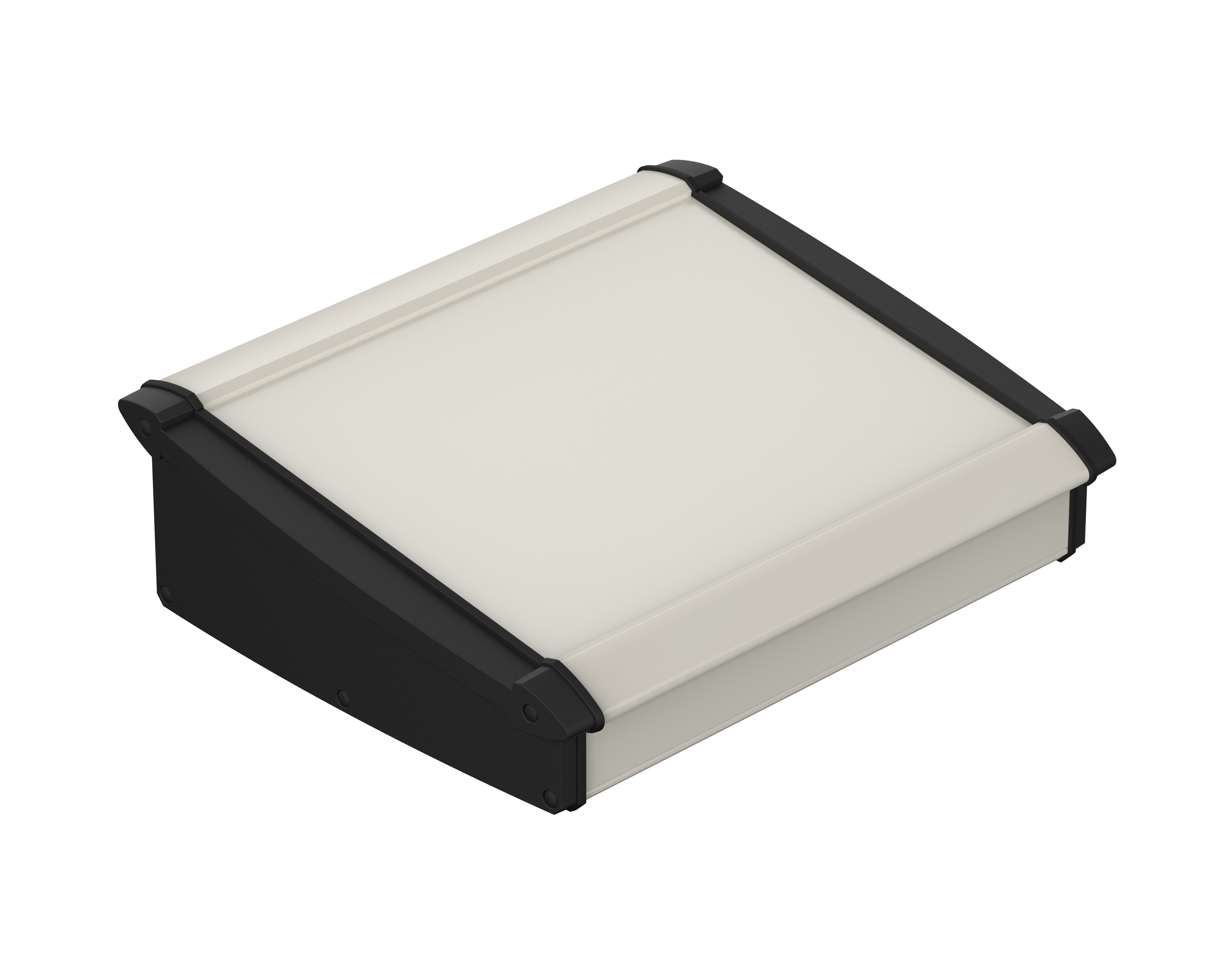 Bopla Alu-Topline Series Natural Anodized ABS, Aluminium Desktop Enclosure, Sloped Front, 232.60 x 250 x 86.20mm