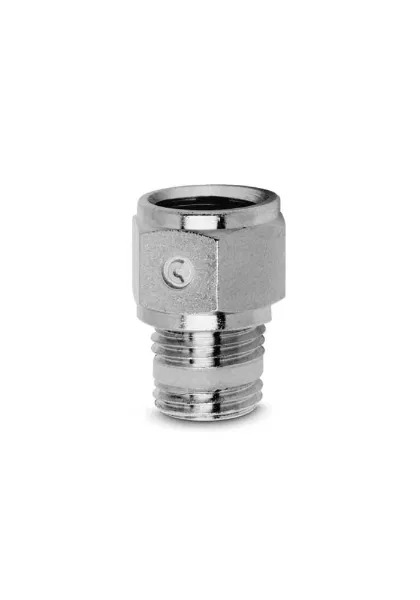 Camozzi S2000 Series Reducing Connector, R 1/4 Male to G 1/4 Female, Threaded Connection Style, S2520 1/4-1/4