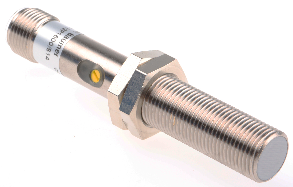 Baumer Capacitive Threaded Barrel Proximity Sensor, M12, 4 mm Detection, PNP NO, 10 → 30 V dc