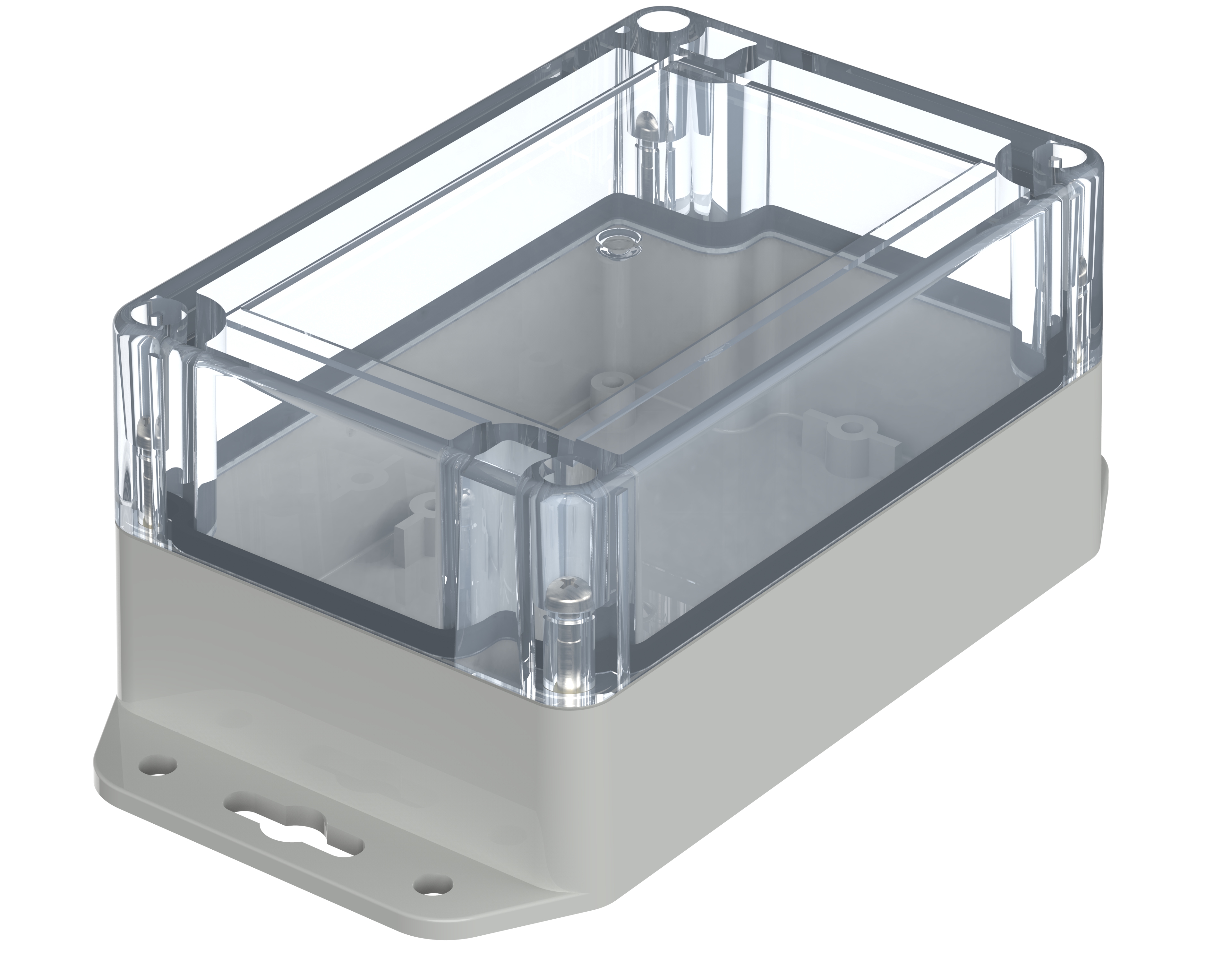 Bopla Euromas X Series Light Grey Polycarbonate Enclosure, IP66, IP68, IK07, Flanged, Clear Lid, 120 x 80 x 60.2mm