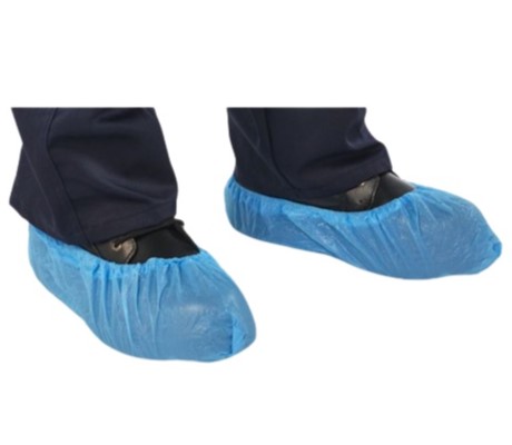 RS PRO Blue Disposable Visitor Shoe Cover, One Size, 100Each pack, For Use In Food, Industrial