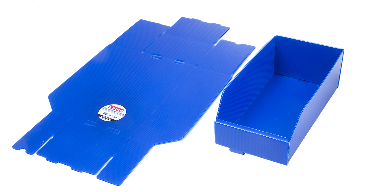 RS PRO PP Storage Bin, 300mm x 150mm x 100mm, Blue